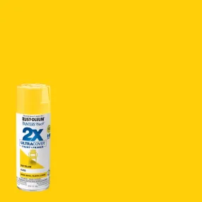 Rust-Oleum Painter's Touch 2X Ultra Cover Gloss Sun Yellow Paint Primer Spray Paint 12 oz