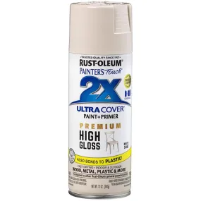 Rust-Oleum Painter's Touch 2X Ultra Cover High-Gloss White Sand Paint Primer Spray Paint 12 oz