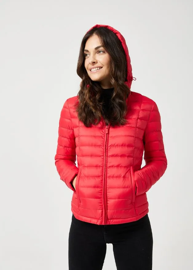 Scarlet Duck Down Puffer Jacket