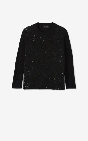 Sequin 3/4 Sleeve Sweater