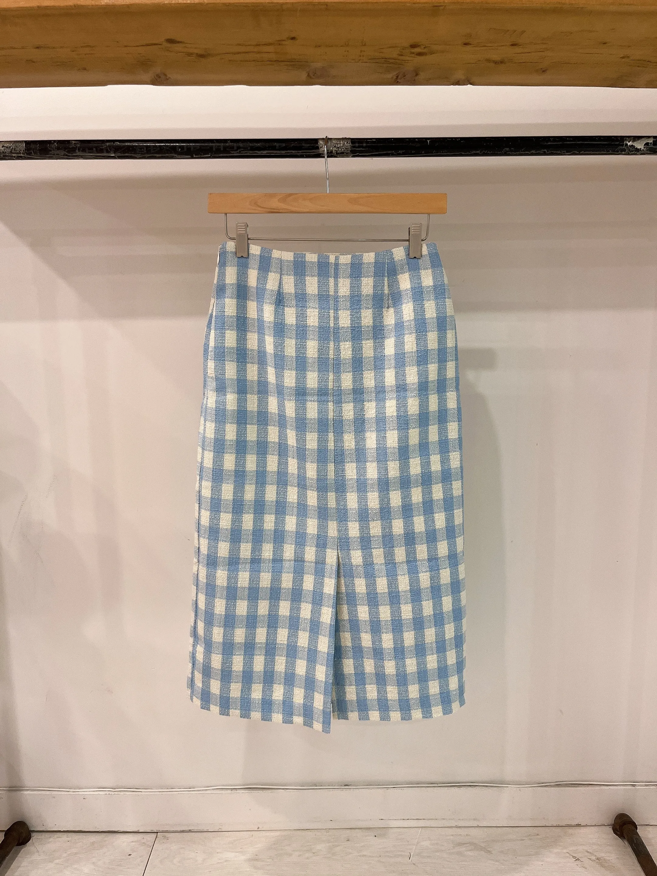 SHAKE Gingham plaid skirt