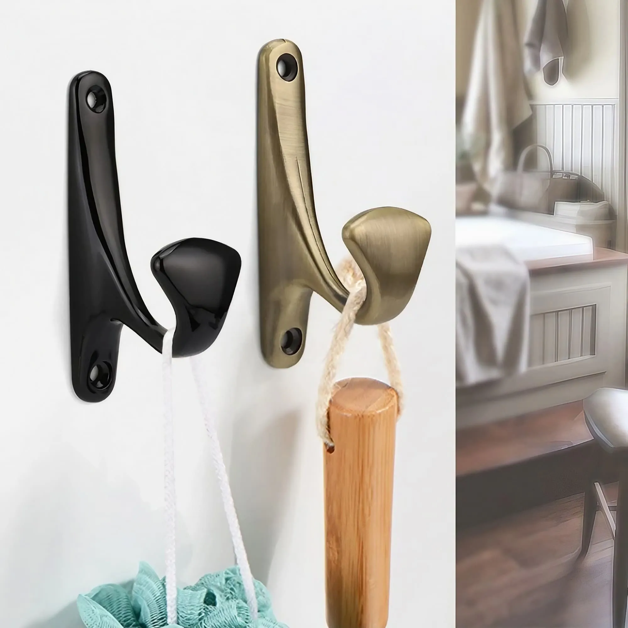 Simple Zinc Alloy Single Coat Hooks For Wall