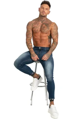 Skinny Fit Jeans Tapered Leg Blue