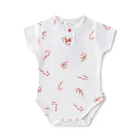 Snuggle Hunny SS Bodysuit - Candy Cane