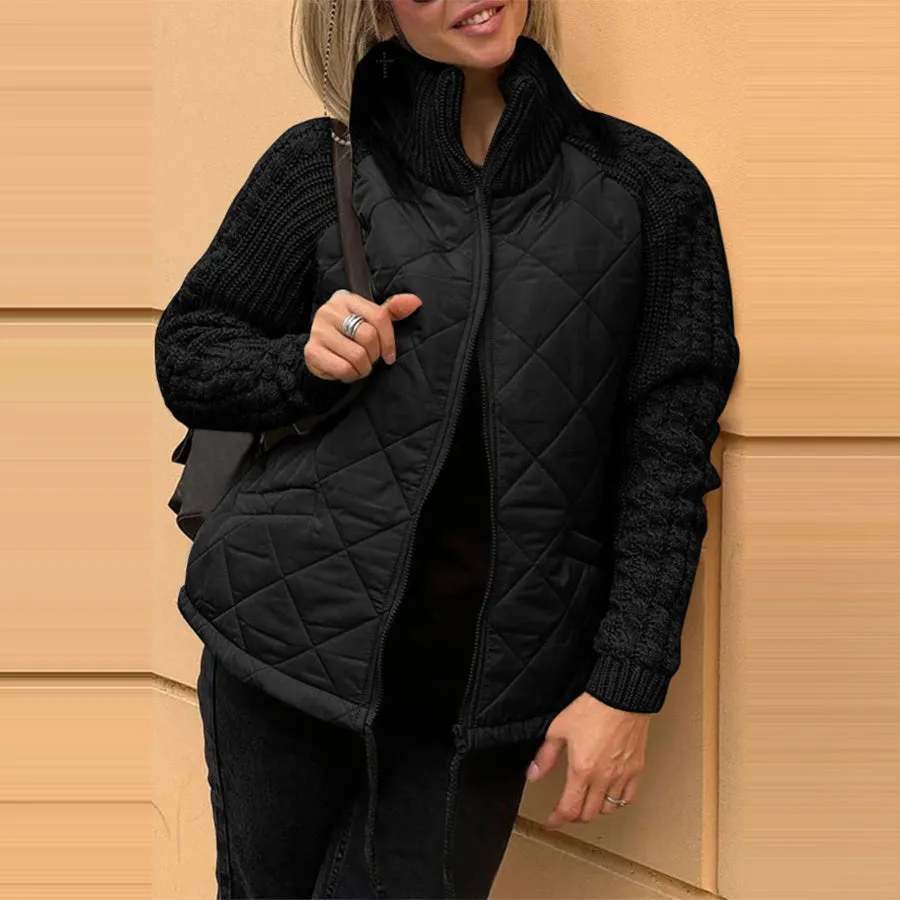 Stand Collar Cotton Jacket with Pockets – Fashion Coat