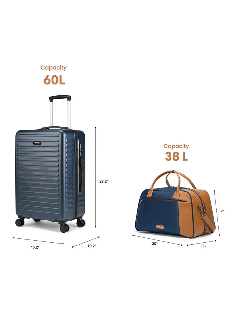 Stark Verve Combo | Blue | Medium Hard Luggage with Duffle Bag