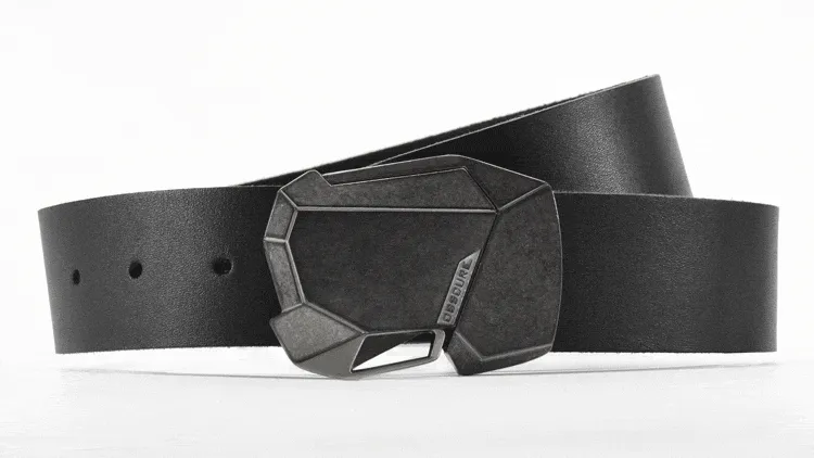 Stone Fractal Leather Belt | Color Editions