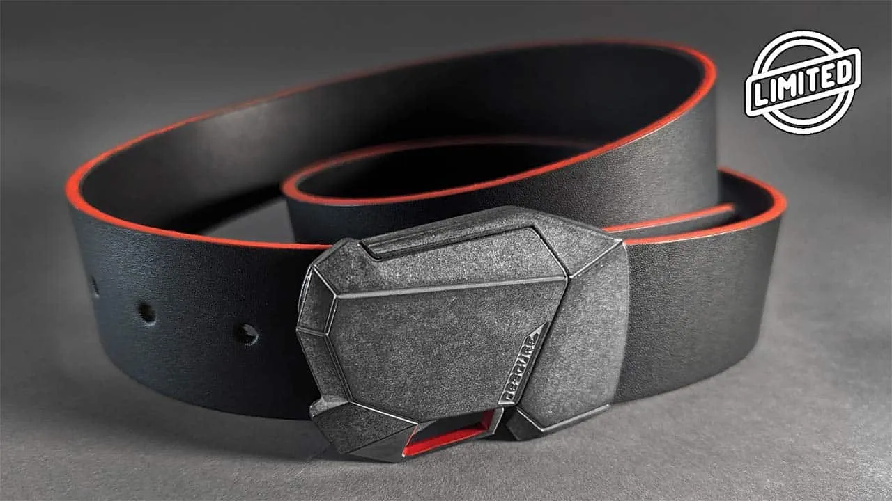 Stone Fractal Leather Belt | Color Editions