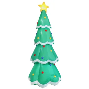 Sunnydaze Pre-Lit Christmas Tree Inflatable Yard Decoration - 9.5' H