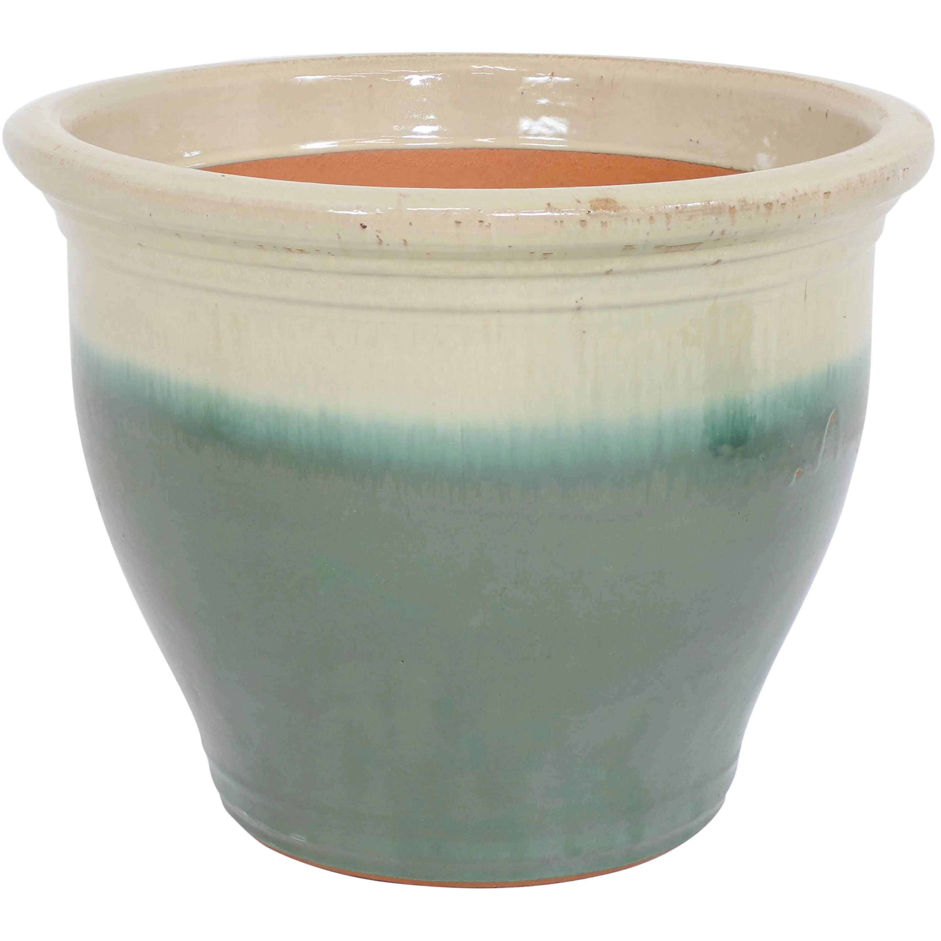 Sunnydaze Studio High-Fired Glazed Ceramic Planter