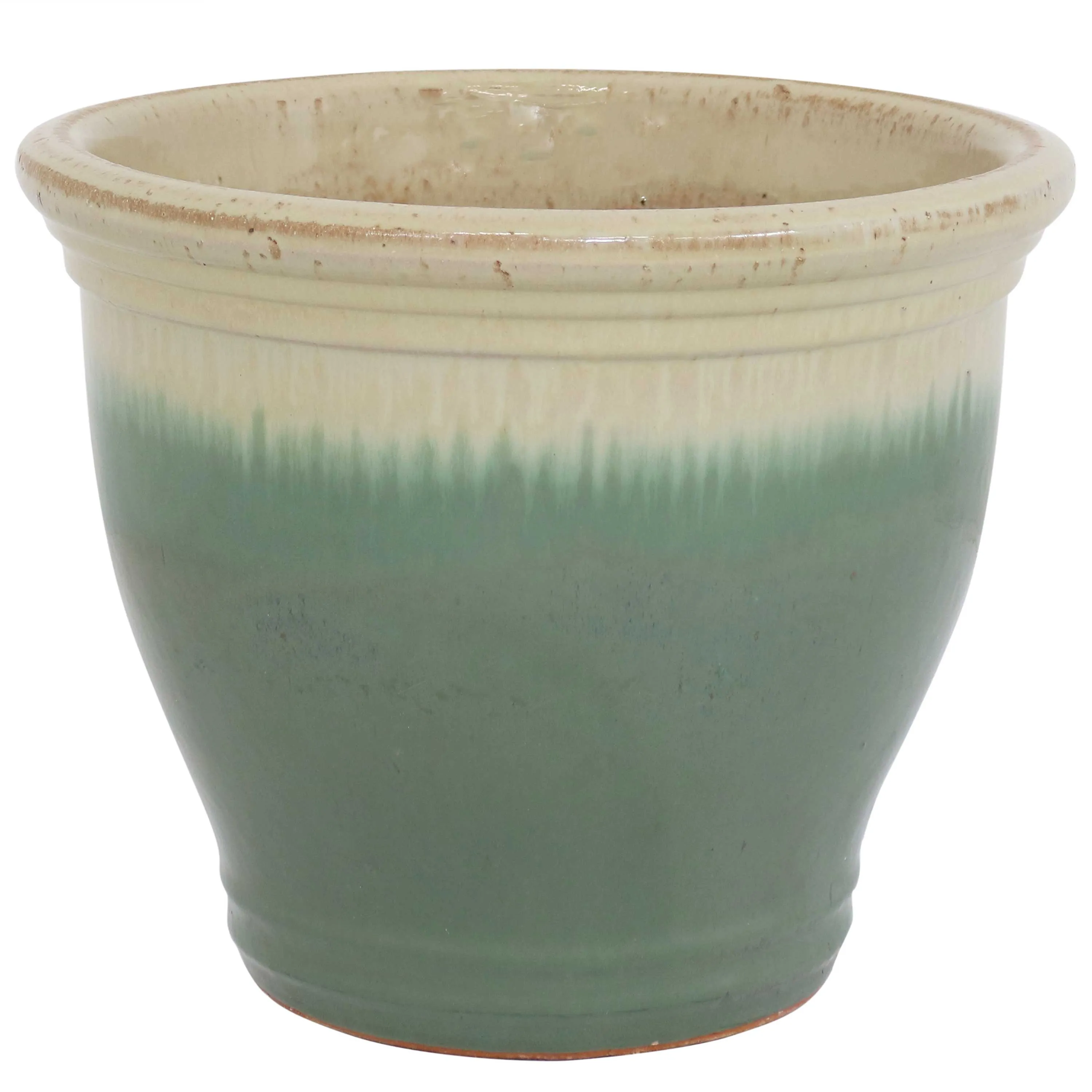 Sunnydaze Studio High-Fired Glazed Ceramic Planter