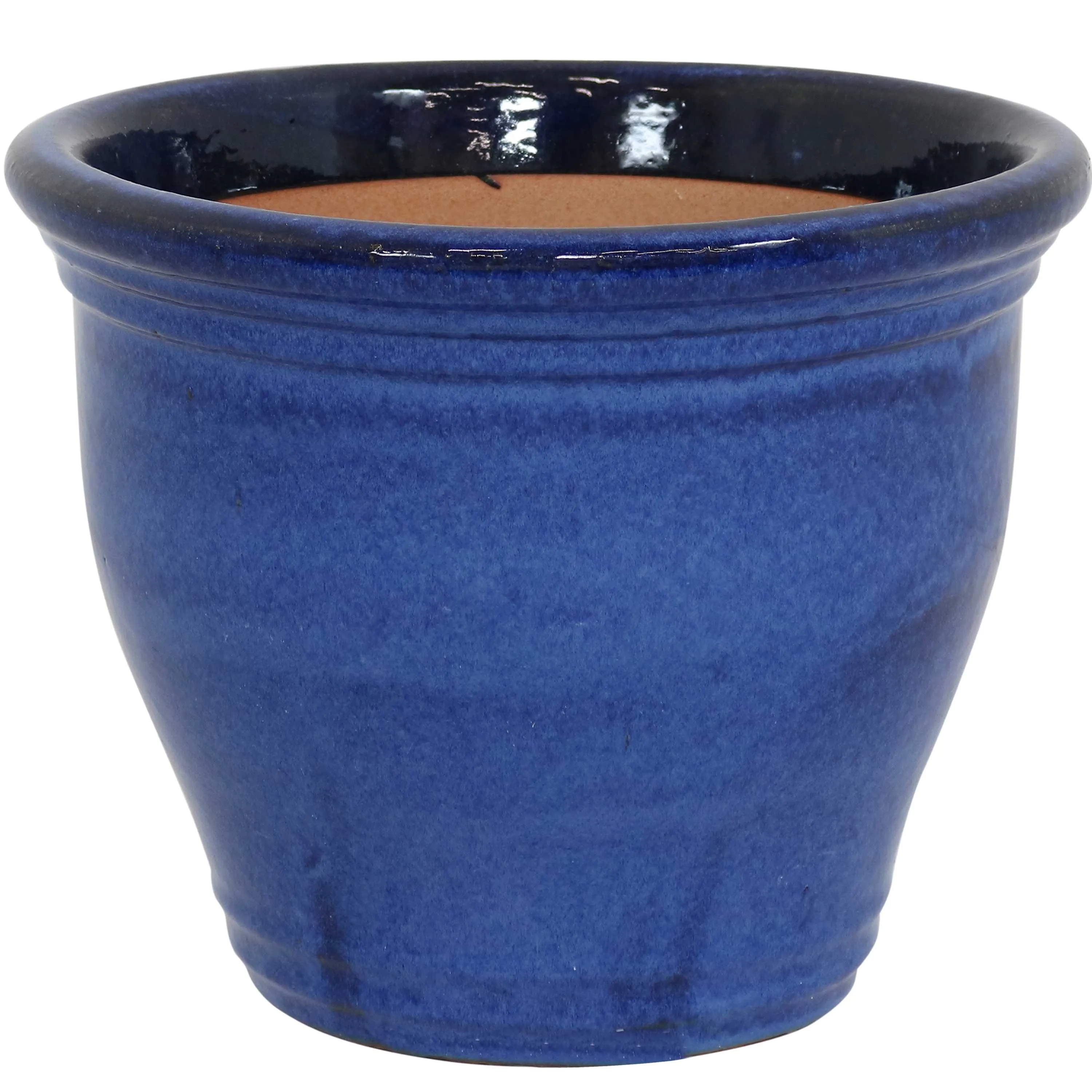 Sunnydaze Studio High-Fired Glazed Ceramic Planter