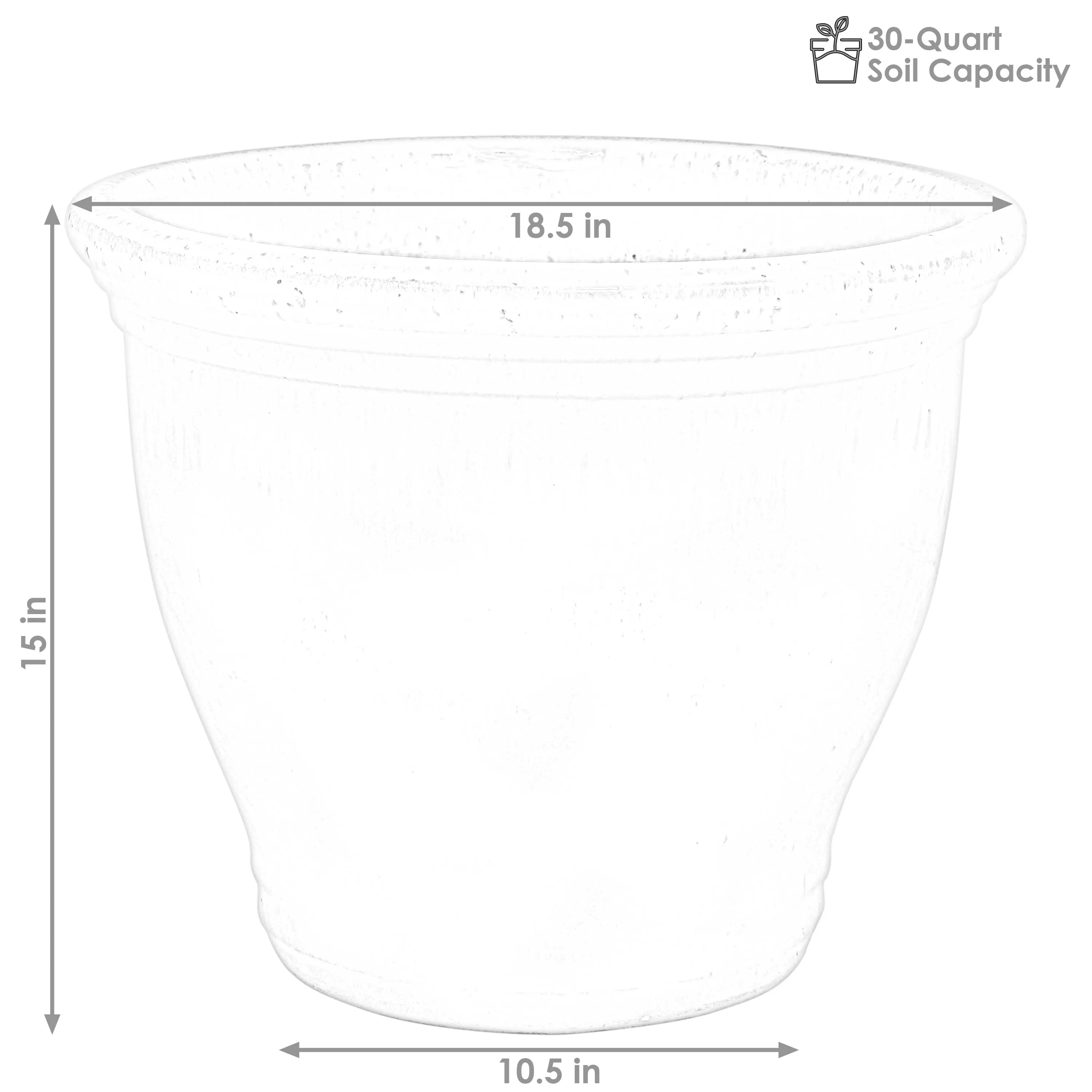 Sunnydaze Studio High-Fired Glazed Ceramic Planter