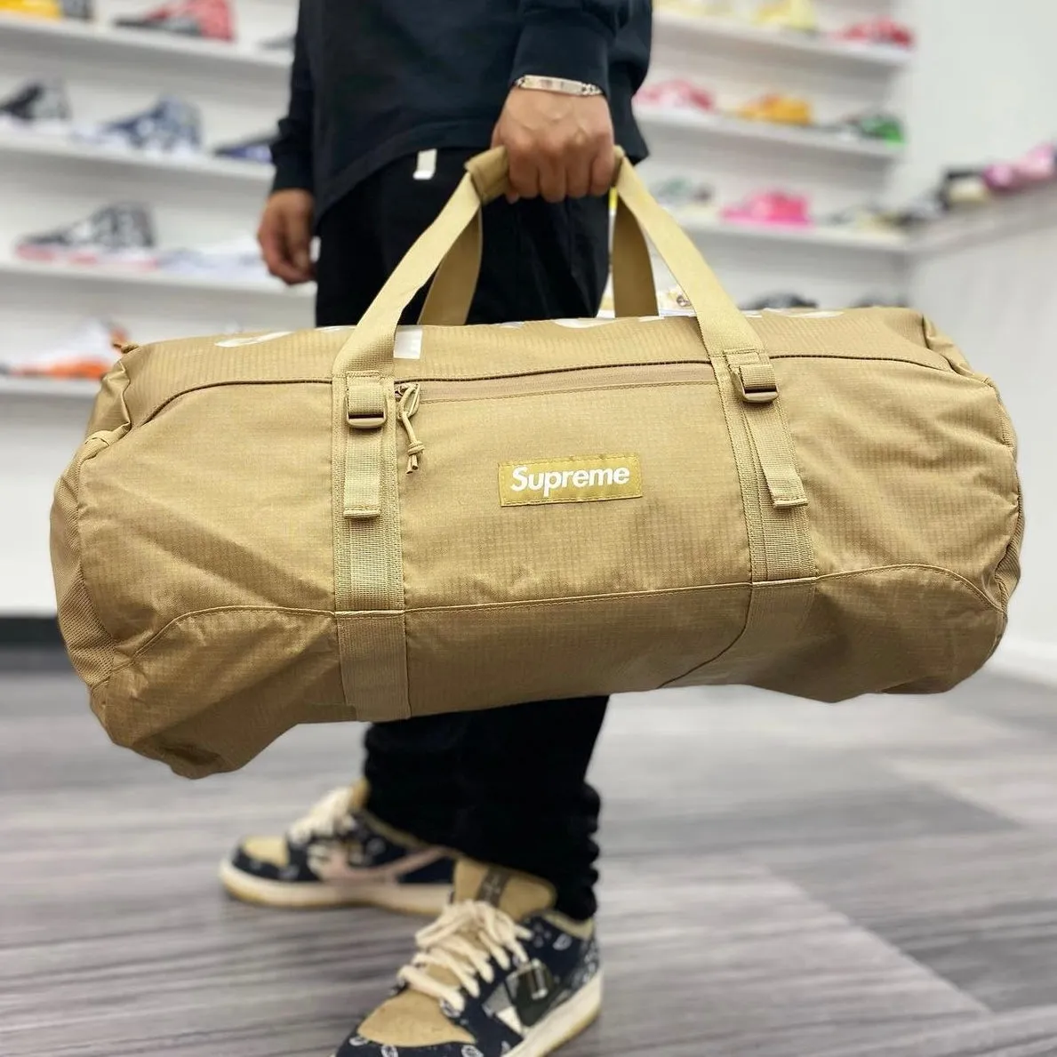 Supreme Duffle Bag Tan