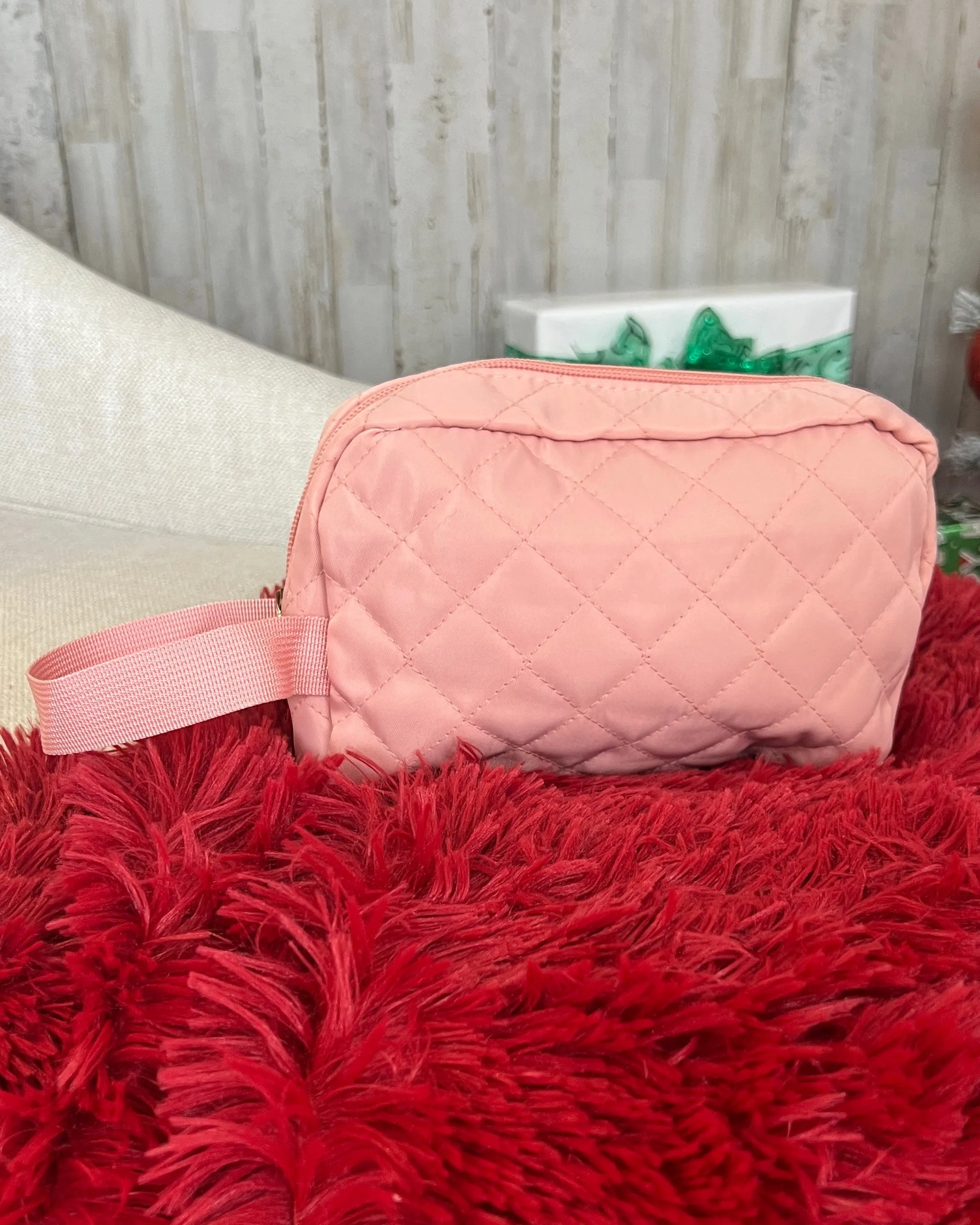 Takin' A Trip Pink Quilted Duffle Bag