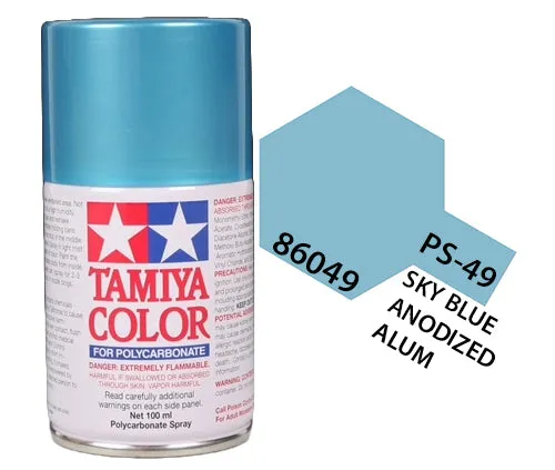 Tamiya 86049 PS-49 Sky Blue Anodized Alum Polycarbonate Spray Paint 100ml TAM86049