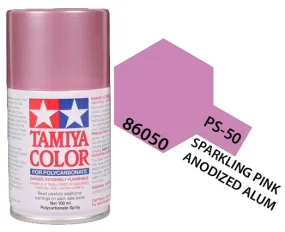 Tamiya 86050 PS-50 Sparkling Pink Anodized Alum Polycarbonate Spray Paint 100ml TAM86050