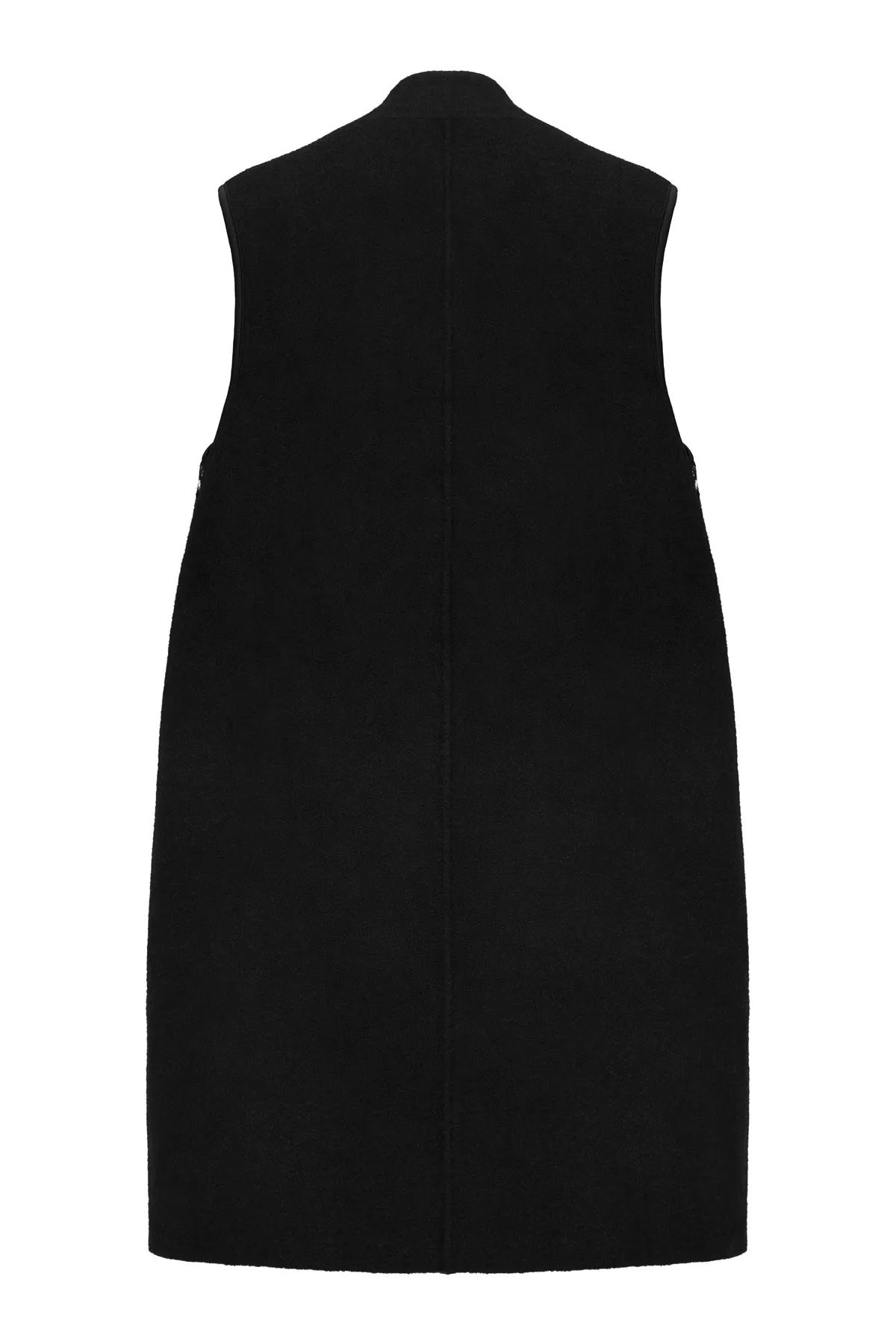 Tessa Sleeveless Coat - Black