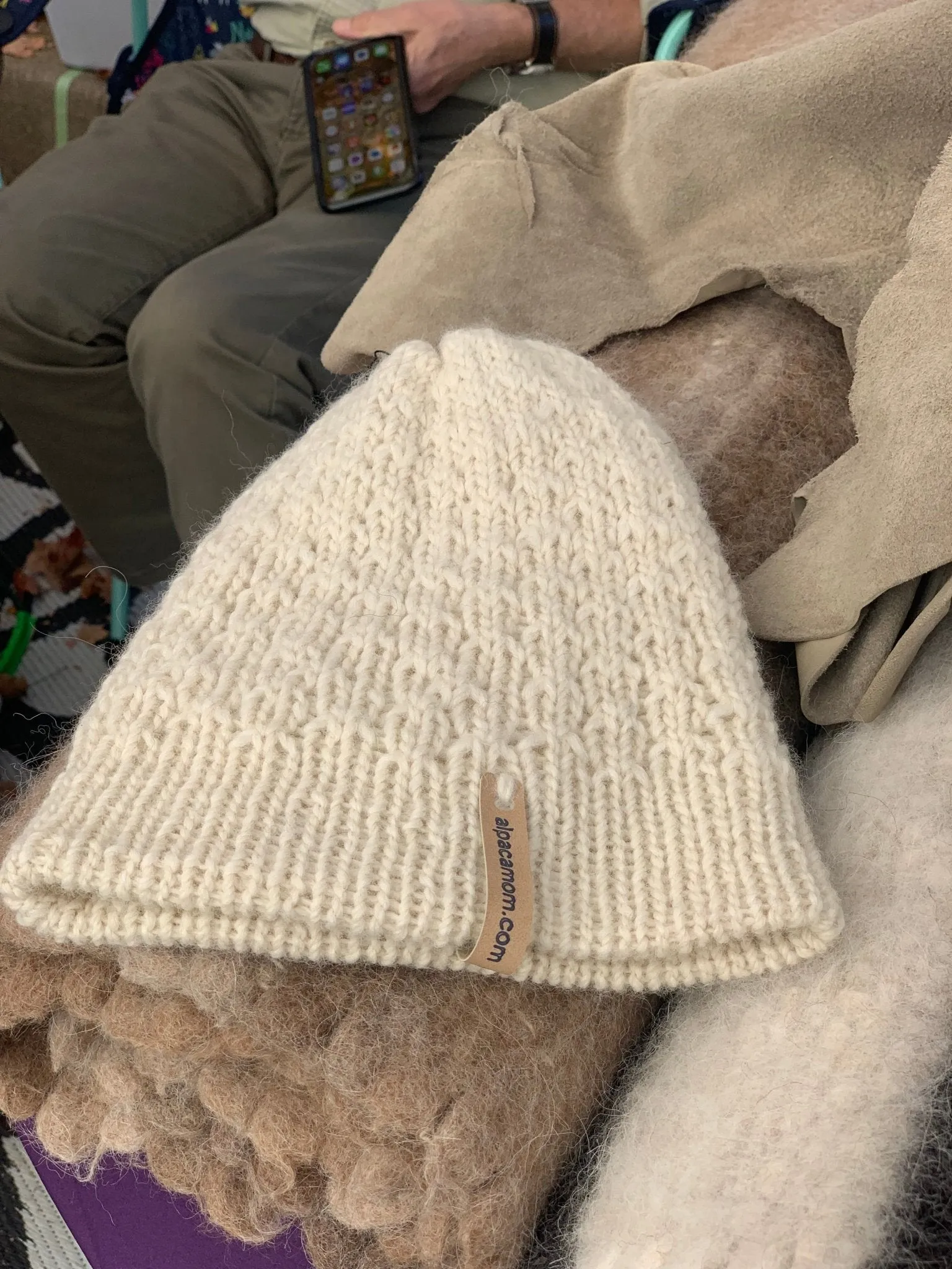 Textured Knitted Alpaca Beanie