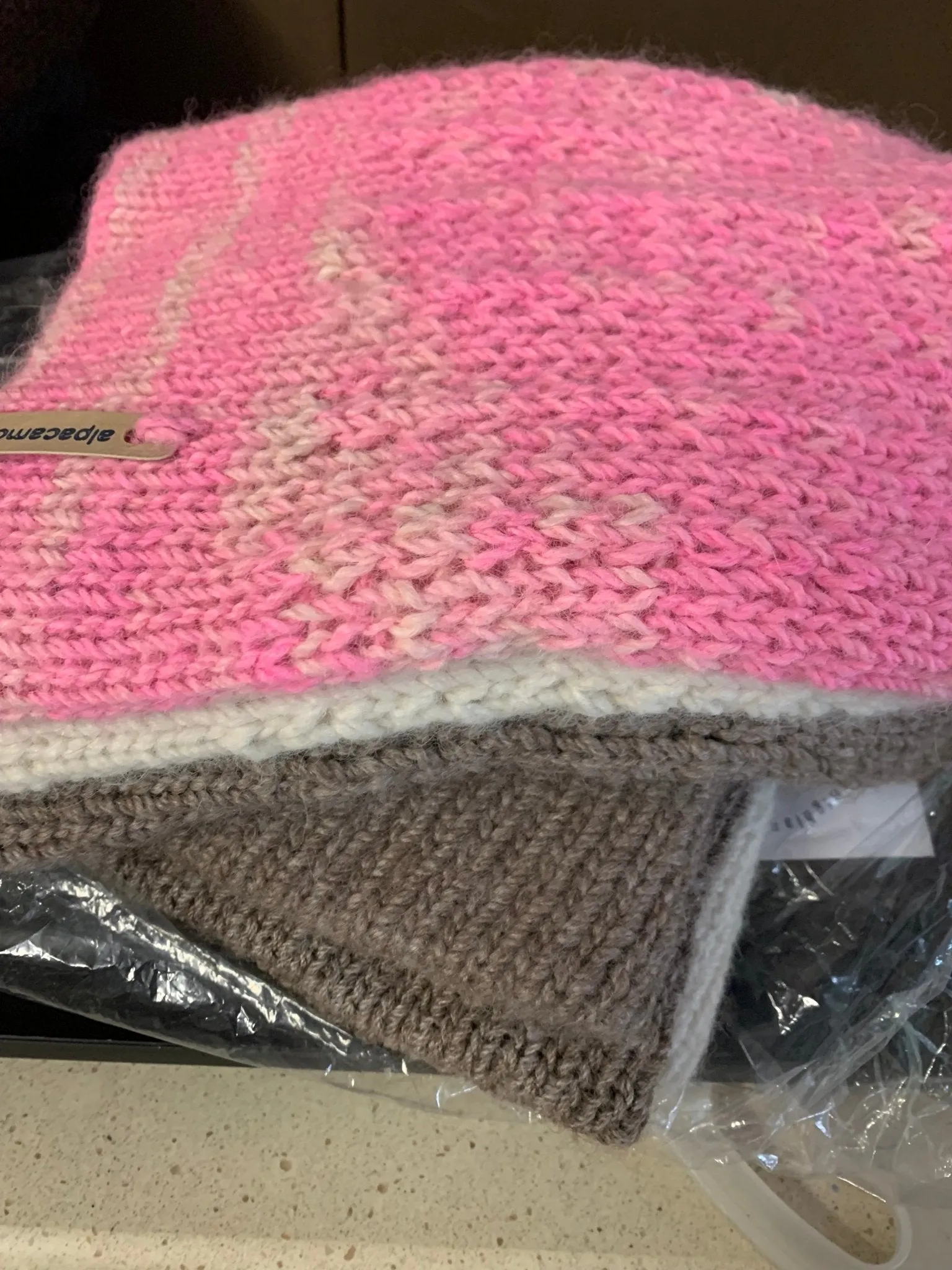 Textured Knitted Alpaca Beanie