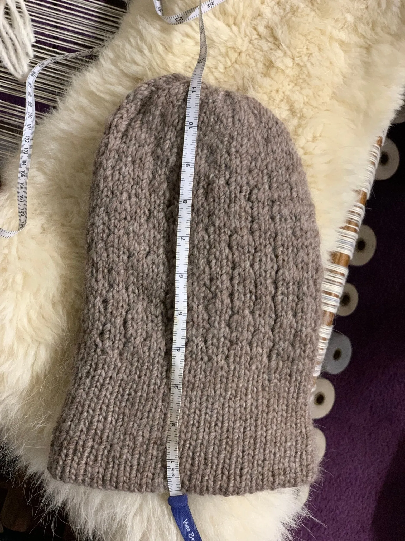 Textured Knitted Alpaca Beanie