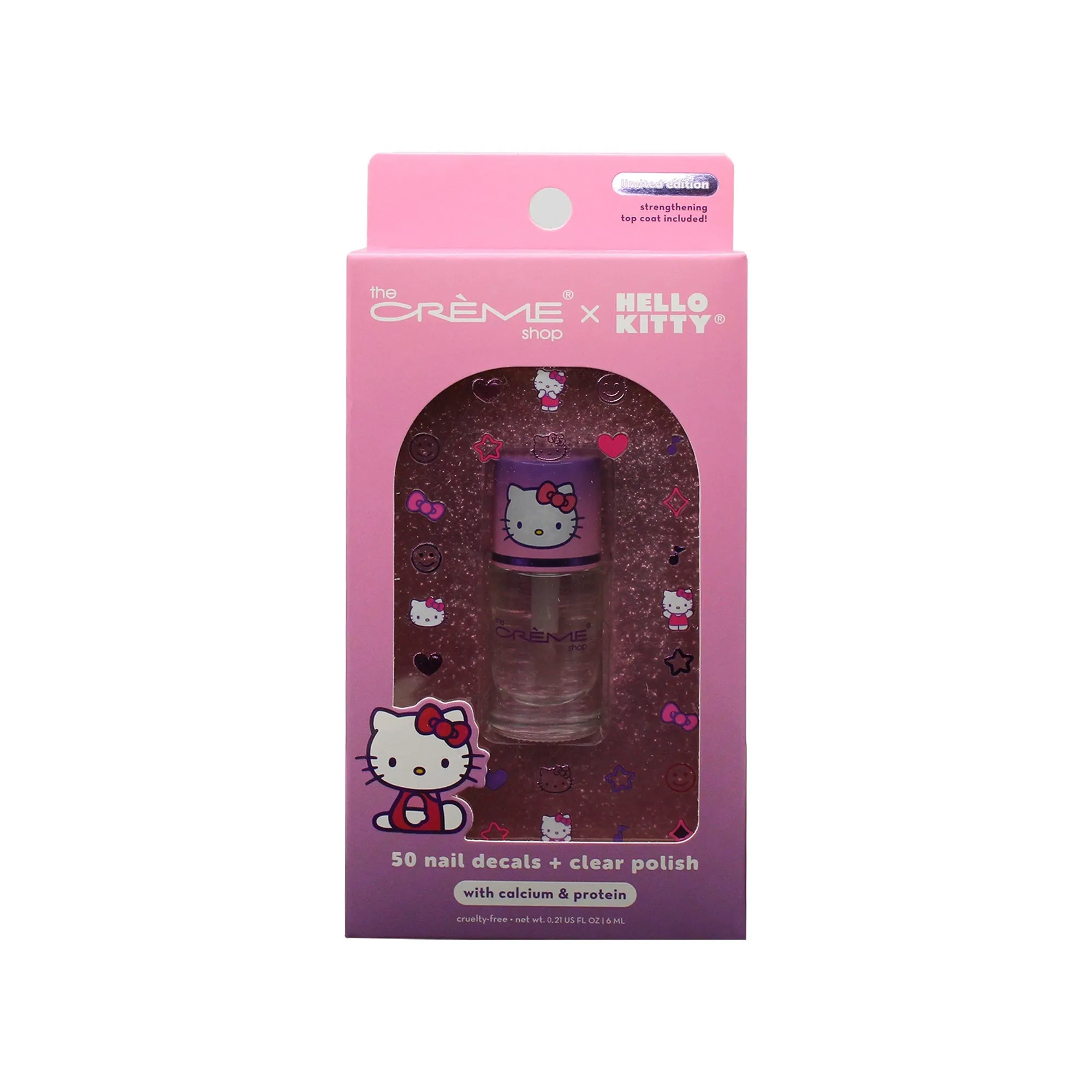 The Crème Shop x Hello Kitty(Purple) 50 Nail Decals   Clear Polish