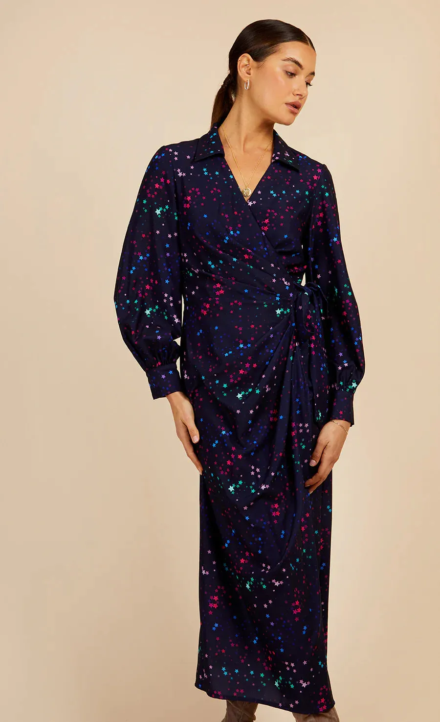 THE STAR MIDAXI DRESS (NAVY)