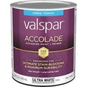 Valspar® Accolade® Interior Paint   Primer Matte 5 Gallon Ultra White