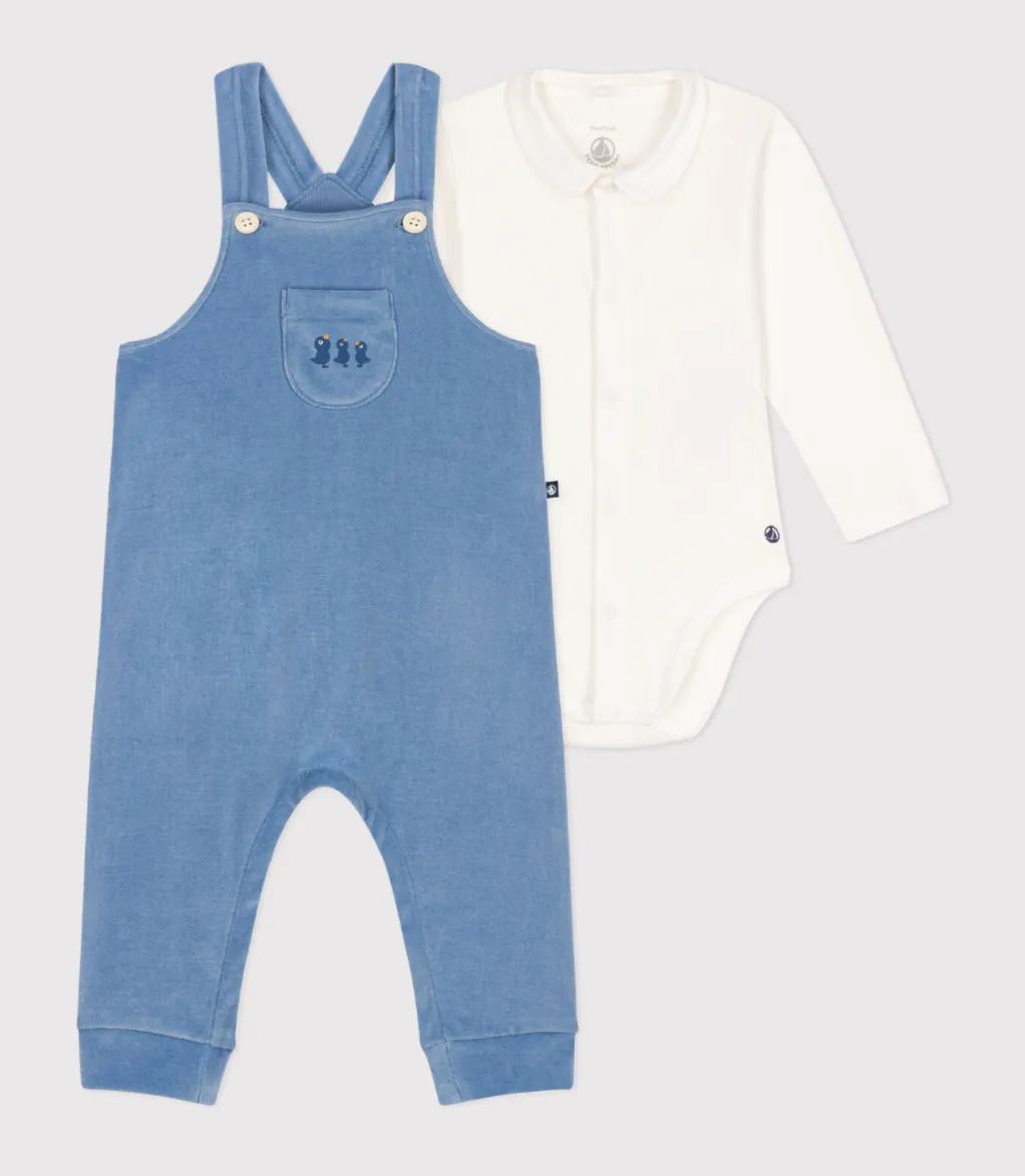 Velour Overall Bodysuit Set - Petit Bateau FW24