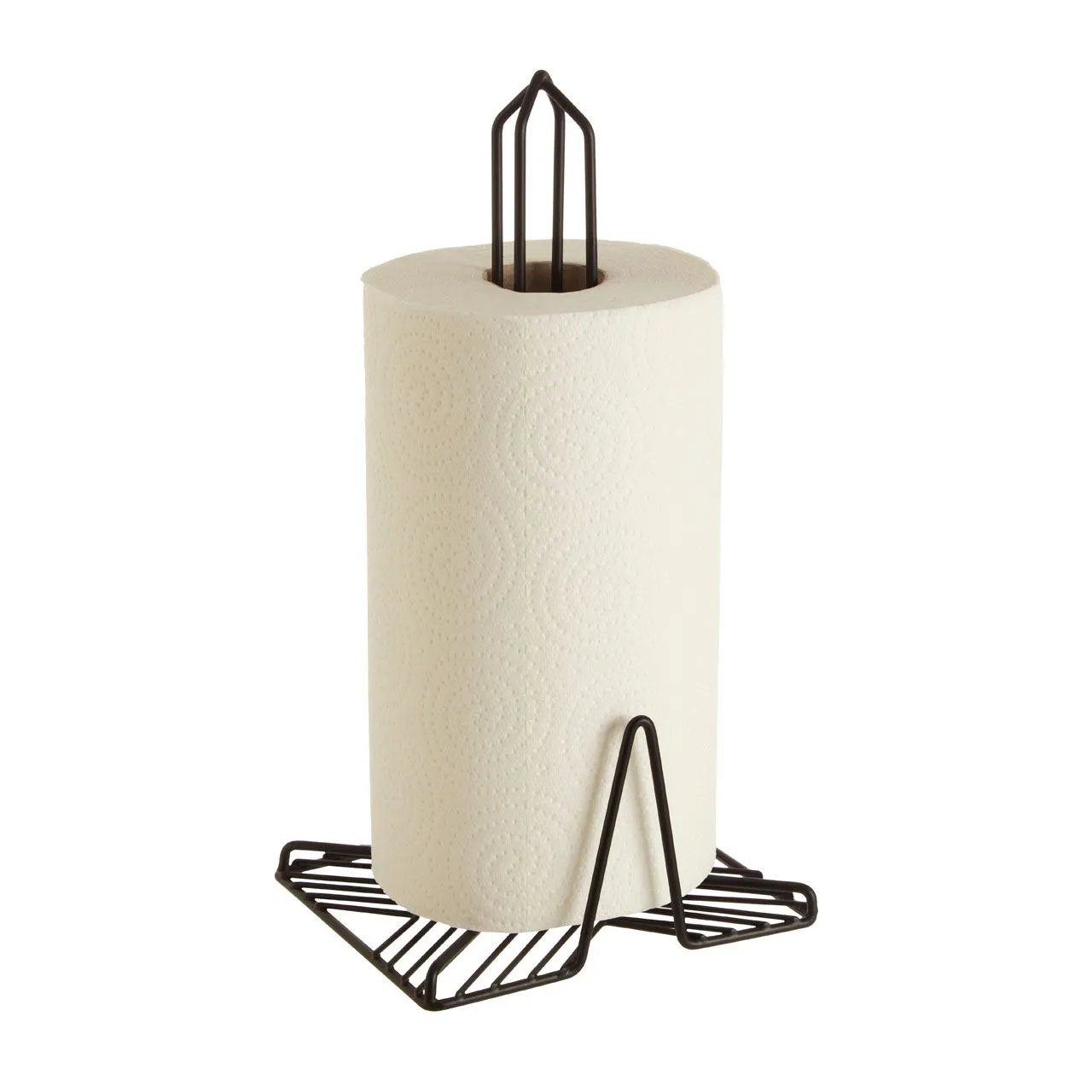 Vertex Iron Kitchen Roll Holder - Black Powder Coat