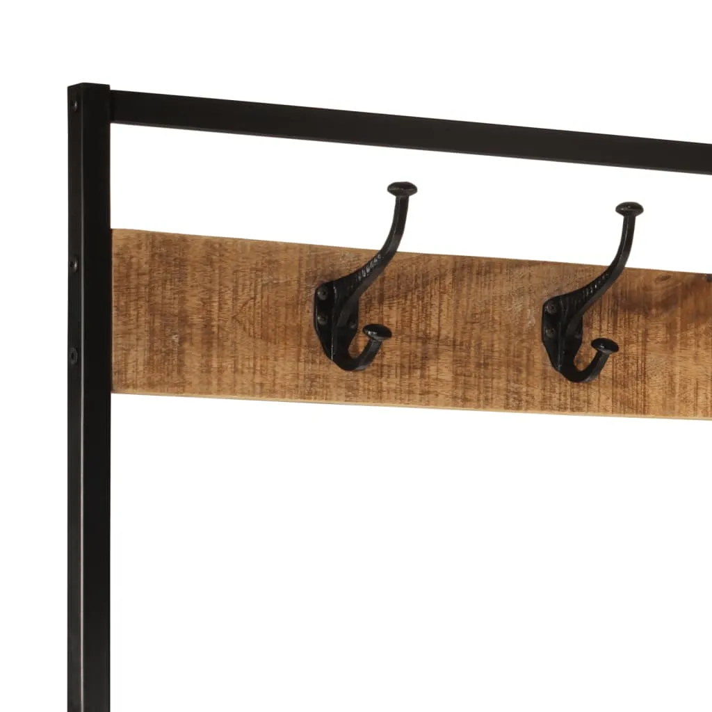 vidaXL Coat Rack 90x35x180 cm Solid Wood Mango and Iron