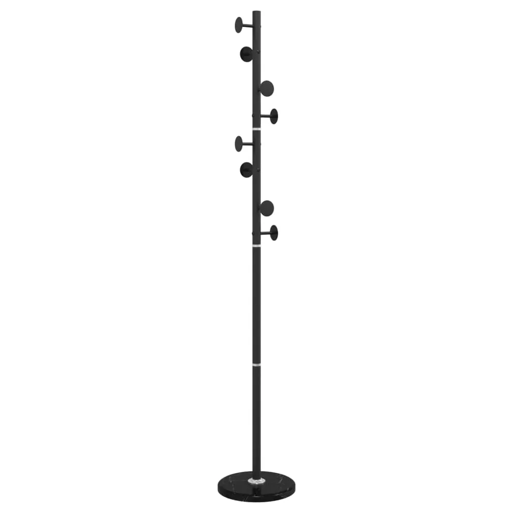 vidaXL Coat Stand Black 176 cm Powder-coated Iron