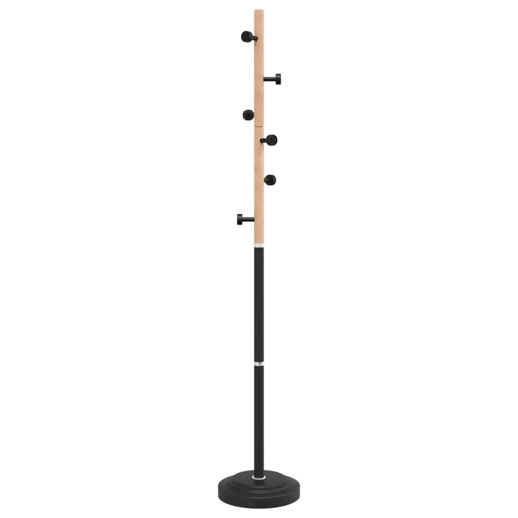 vidaXL Coat Stand Black 177 cm Powder-coated Iron