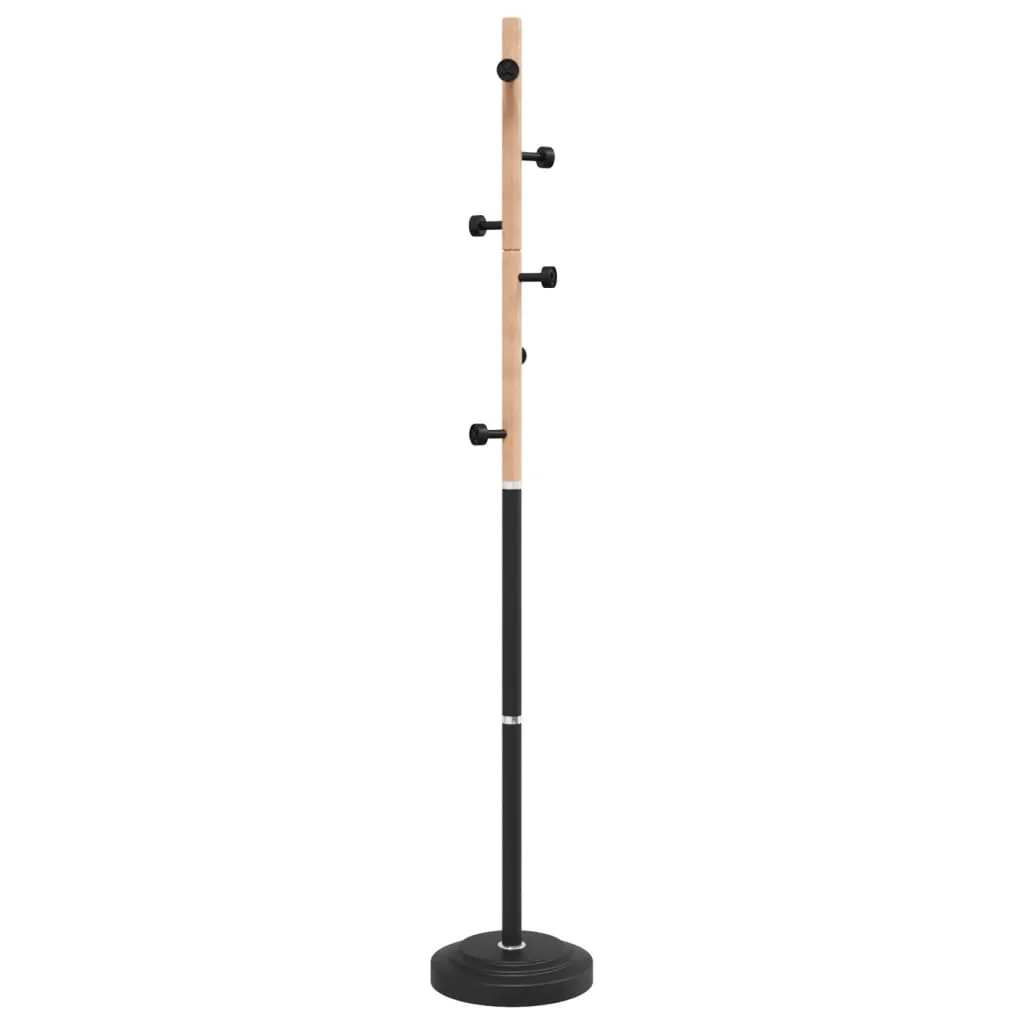 vidaXL Coat Stand Black 177 cm Powder-coated Iron