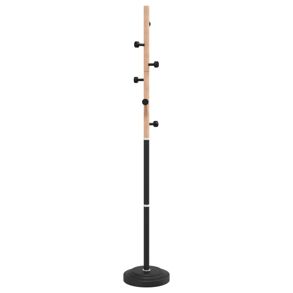 vidaXL Coat Stand Black 177 cm Powder-coated Iron