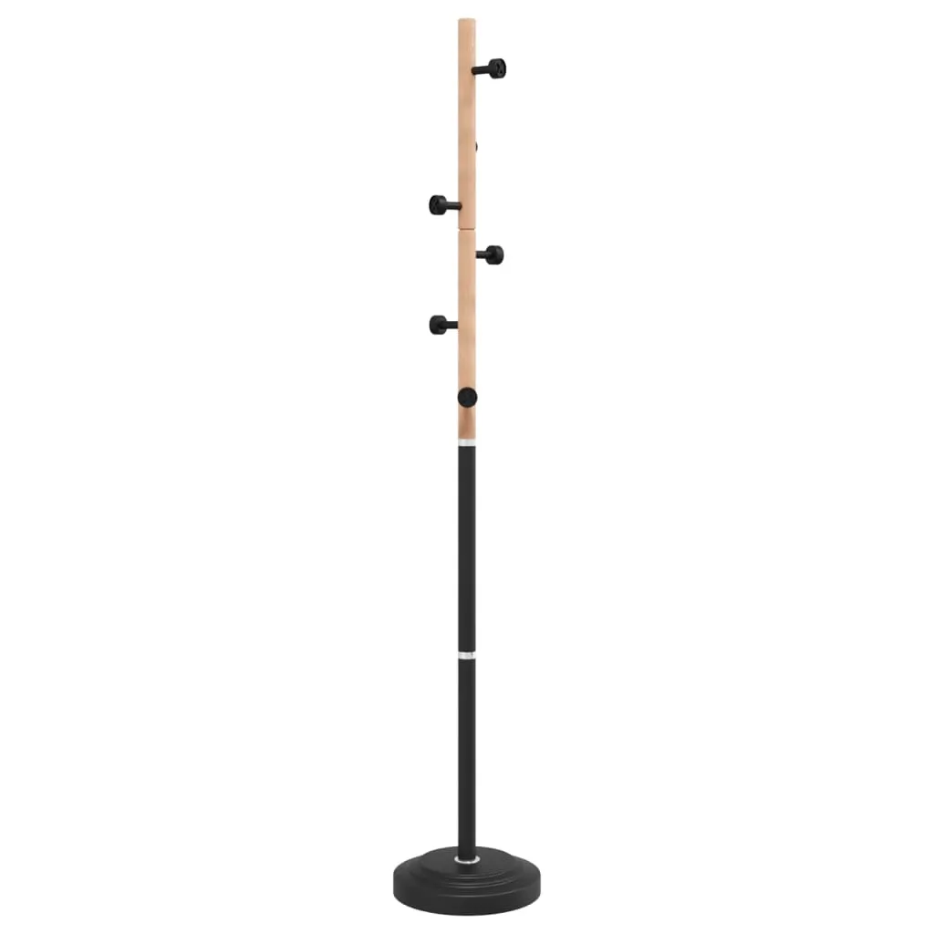 vidaXL Coat Stand Black 177 cm Powder-coated Iron