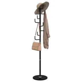 vidaXL Coat Stand Black 183 cm Powder-coated Iron