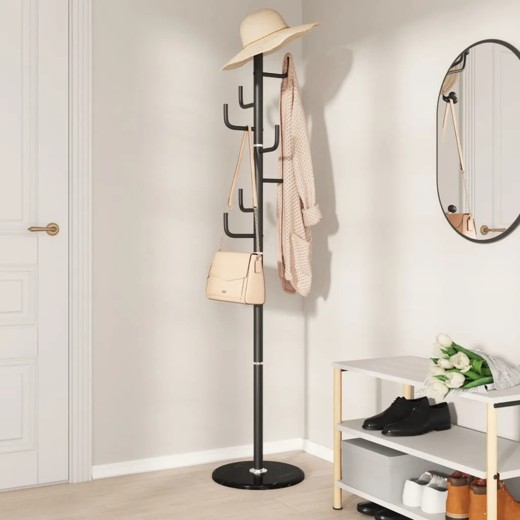 vidaXL Coat Stand Black 183 cm Powder-coated Iron