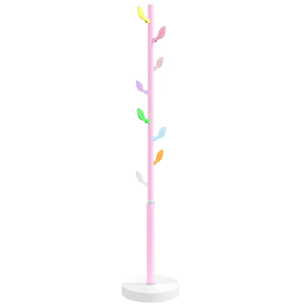 vidaXL Coat Stand Pink 172 cm Powder-coated Iron