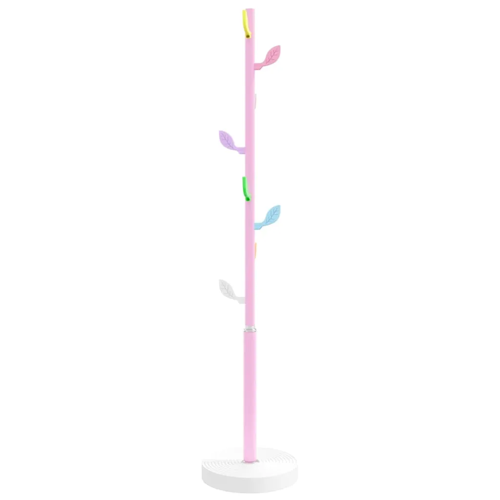 vidaXL Coat Stand Pink 172 cm Powder-coated Iron