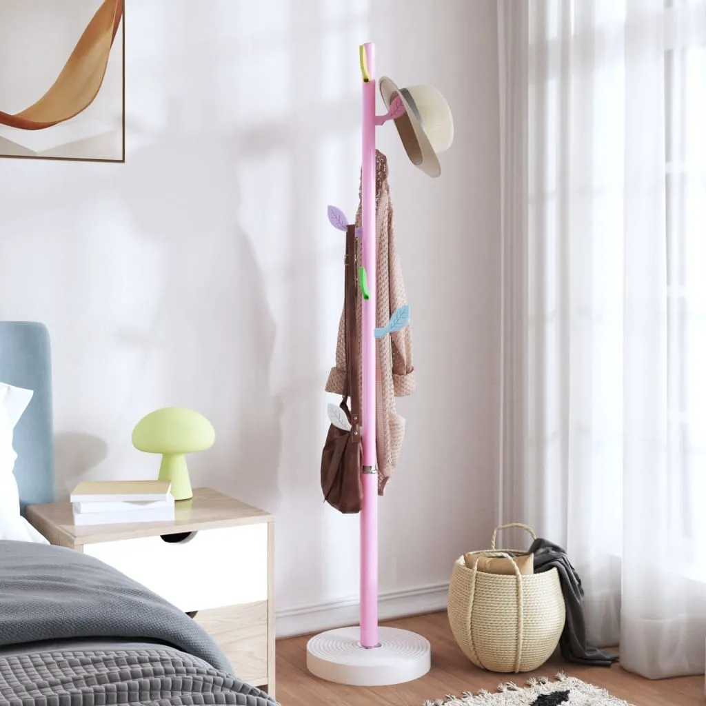 vidaXL Coat Stand Pink 172 cm Powder-coated Iron