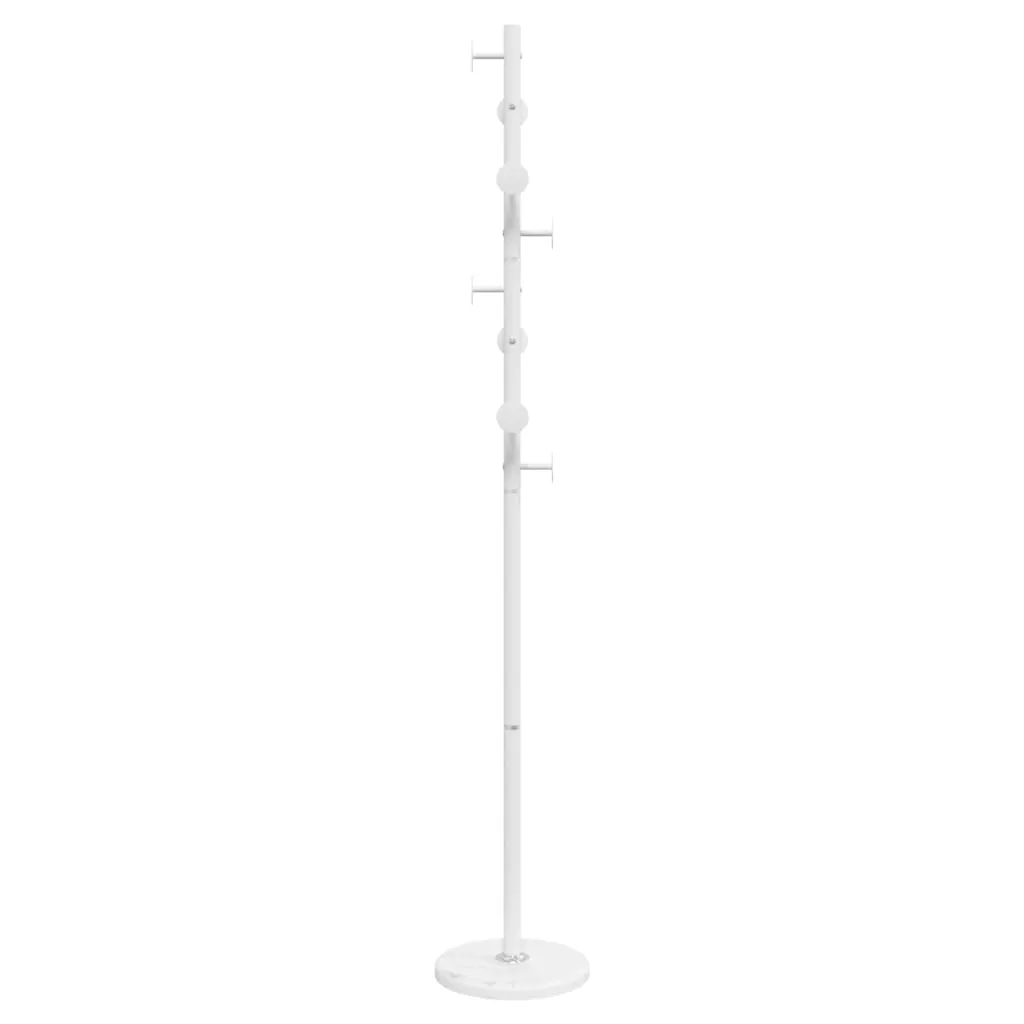 vidaXL Coat Stand White 176 cm Powder-coated Iron