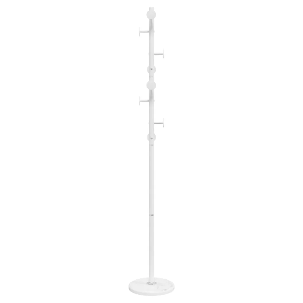 vidaXL Coat Stand White 176 cm Powder-coated Iron