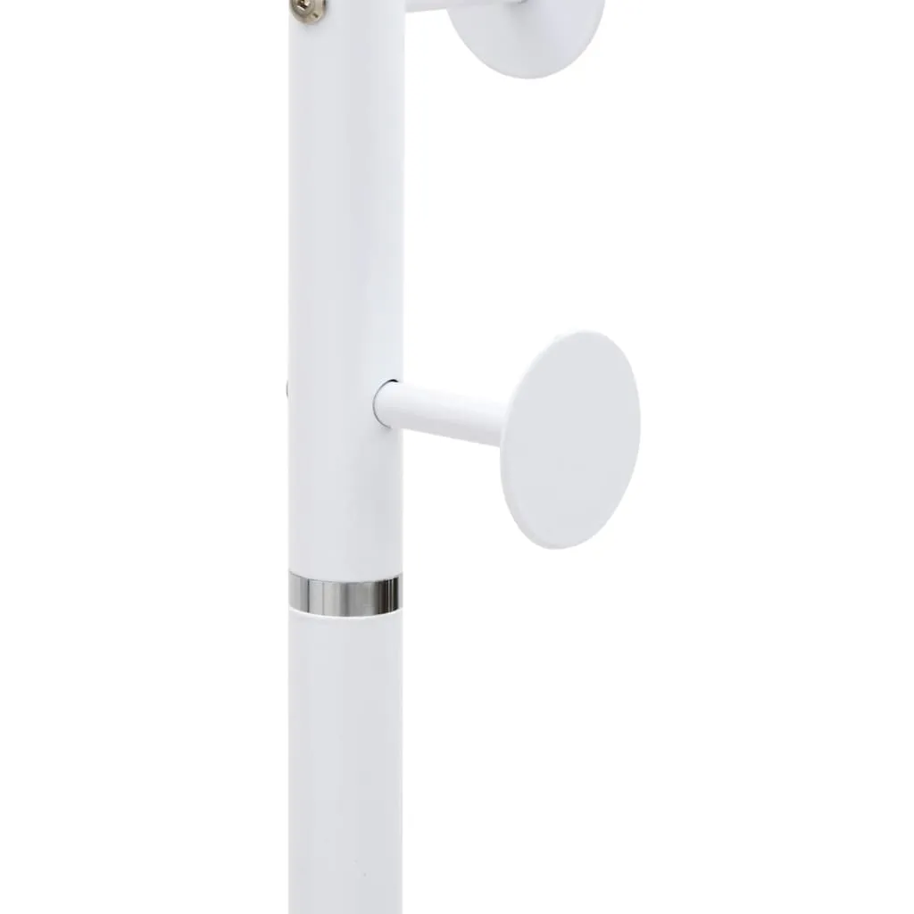 vidaXL Coat Stand White 176 cm Powder-coated Iron