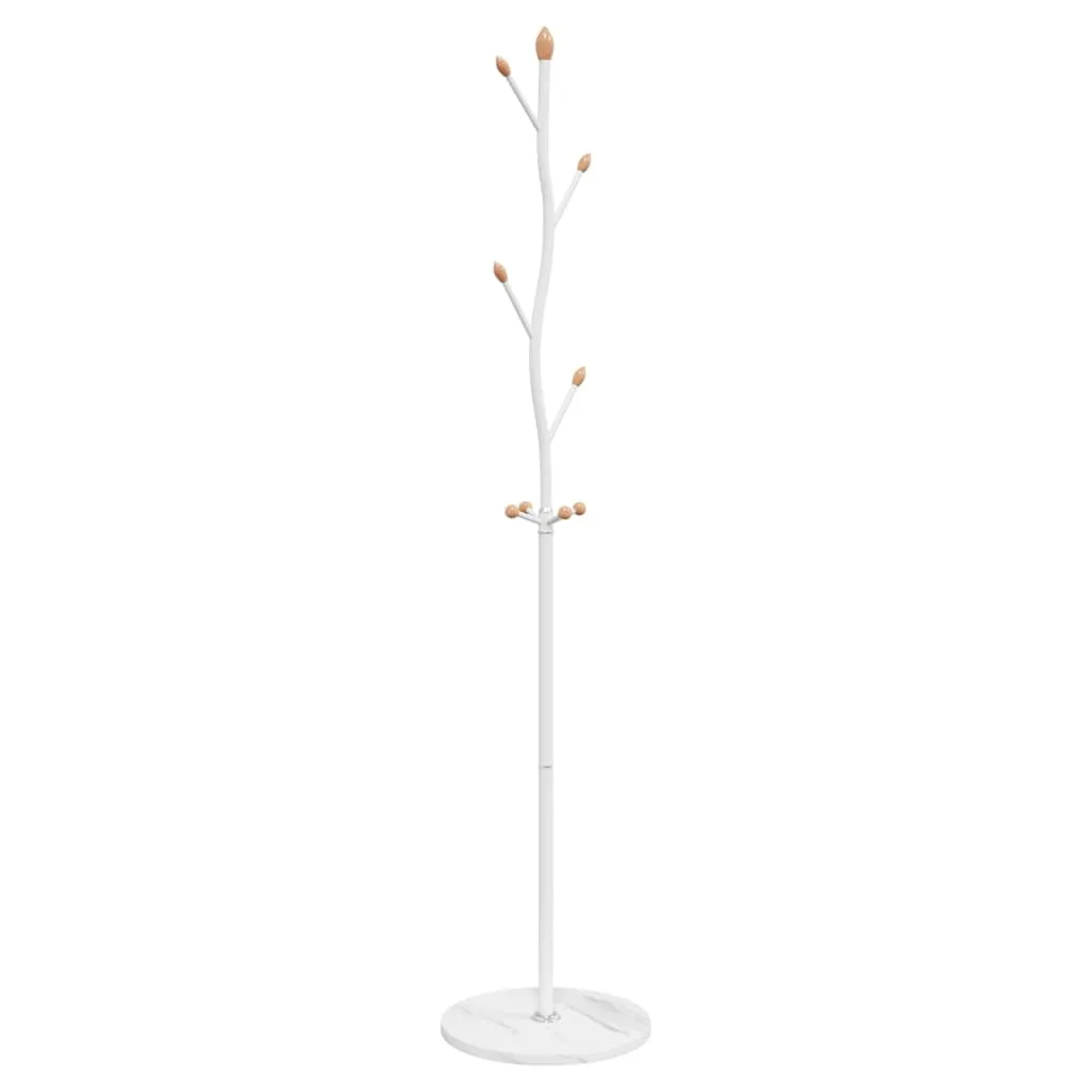 vidaXL Coat Stand White 177 cm Powder-coated Iron