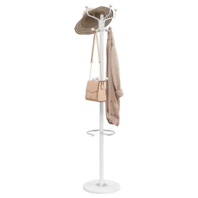 vidaXL Coat Stand with Umbrella Holder White 180 cm Powder-coated Iron