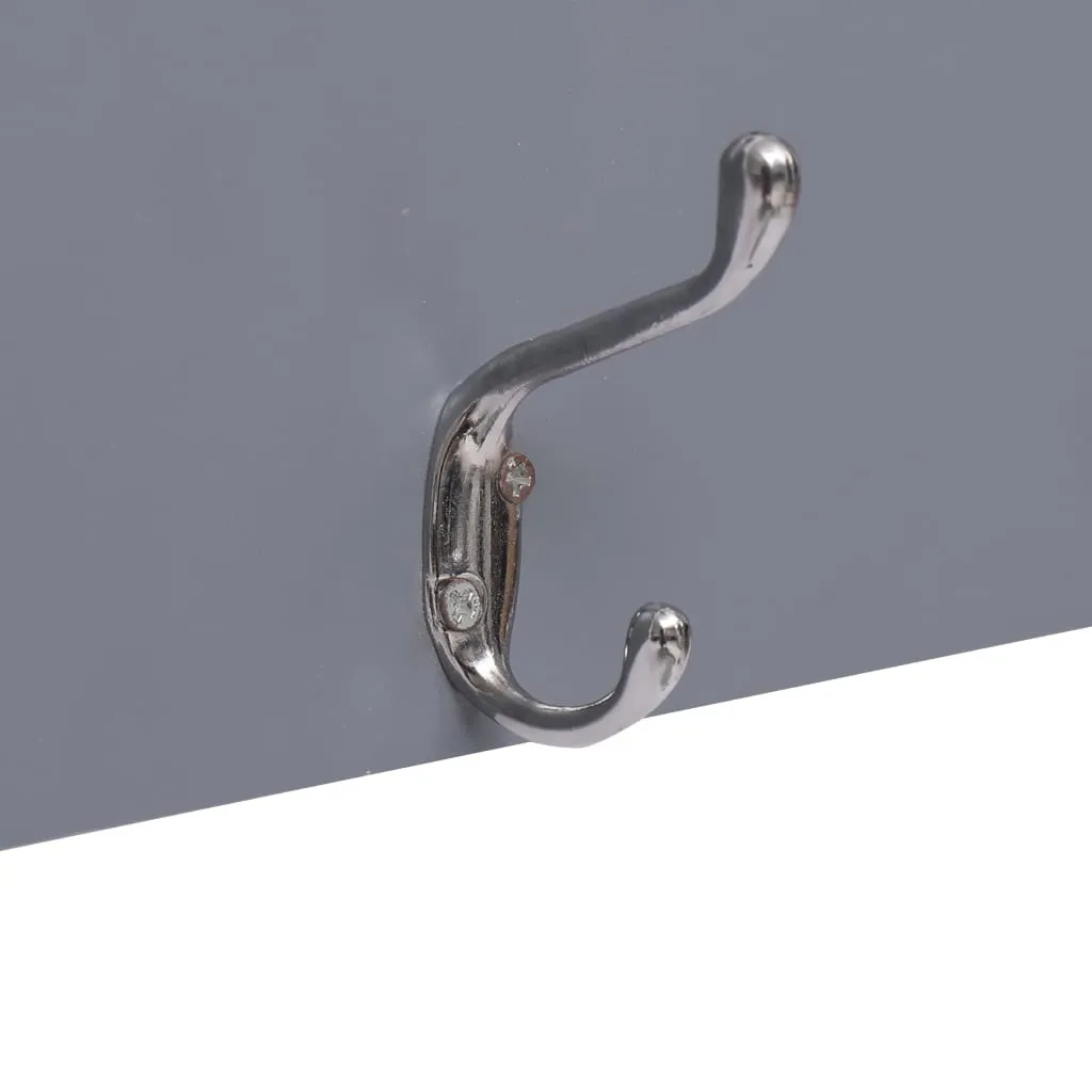 vidaXL Wall Mounted Coat Rack WELCOME Grey 74x29.5 cm