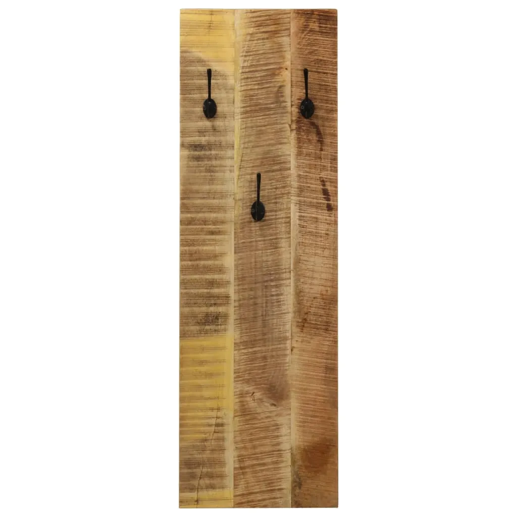 vidaXL Wall-mounted Coat Racks 2 pcs Solid Mango Wood 36x110x3 cm