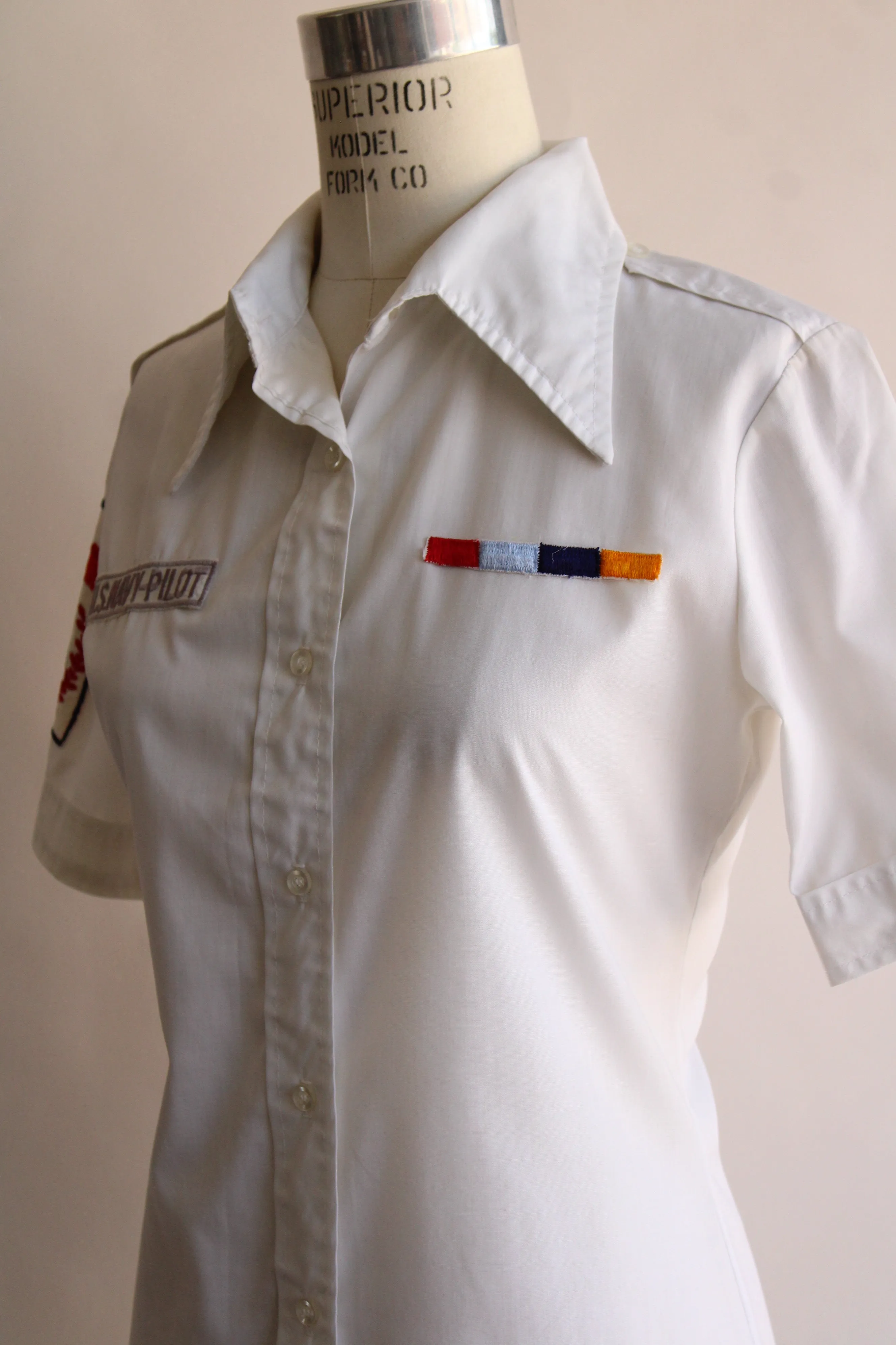 Vintage 1970s Navy Pilot Shirt