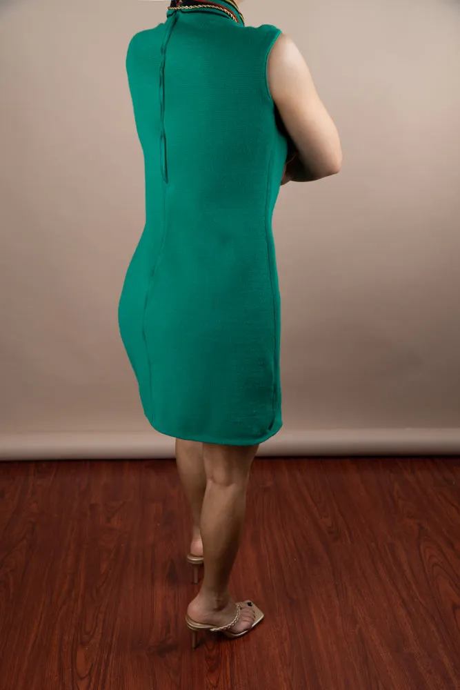 Vintage Jade Wool Dress